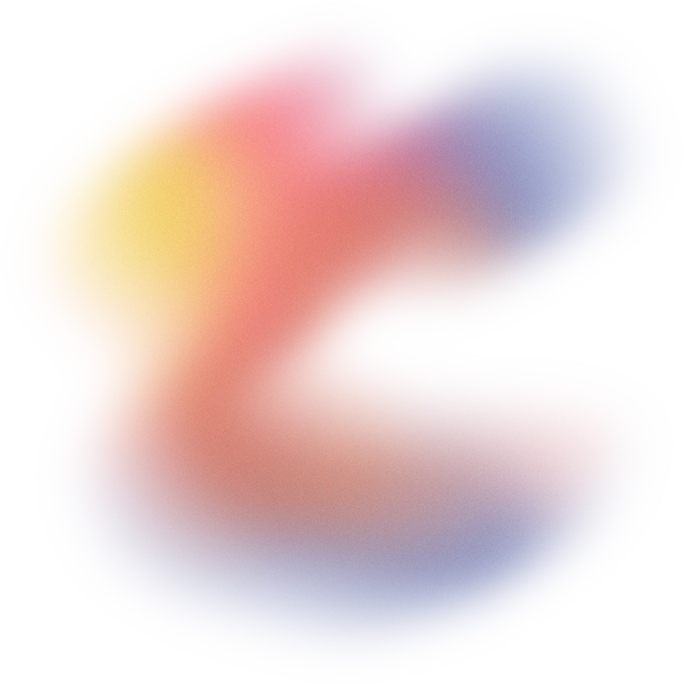 Glowy Gradient Abstract Brush Stroke Blob
